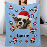 Lofaris Personalized Puppy Face Portrait Throw Blanket